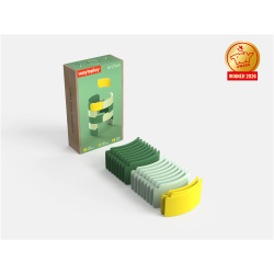 La confezione 100% plastic free degli Archi Modulari per Giochi Creativi – Starter Set di Waytoplay La confezione 100% plastic free degli Archi Modulari per Giochi Creativi – Starter Set di Waytoplay