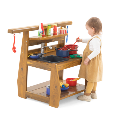 I bambini si divertiranno a giocare con questa Cucina Gioco in Legno da esterno di Wisdom I bambini si divertiranno a giocare con questa Cucina Gioco in Legno da esterno di Wisdom