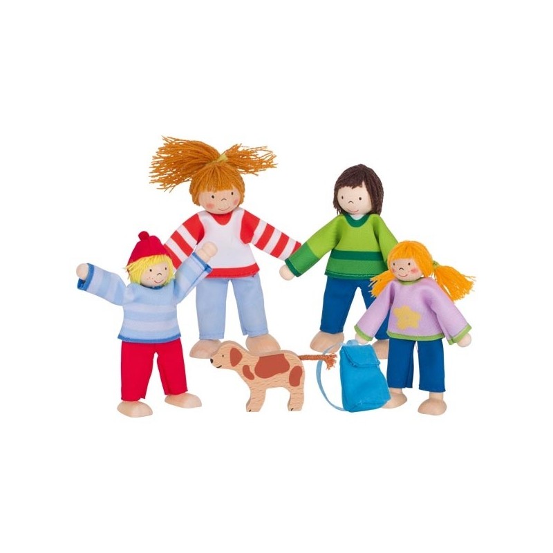 Goki Burattini Flessibili Famiglia - gioco simbolico 3+