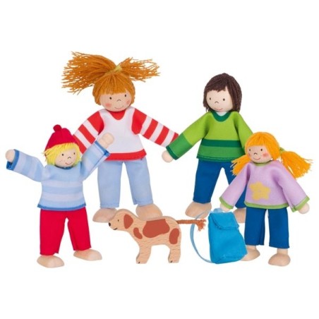 Goki Burattini Flessibili Famiglia - gioco simbolico 3+