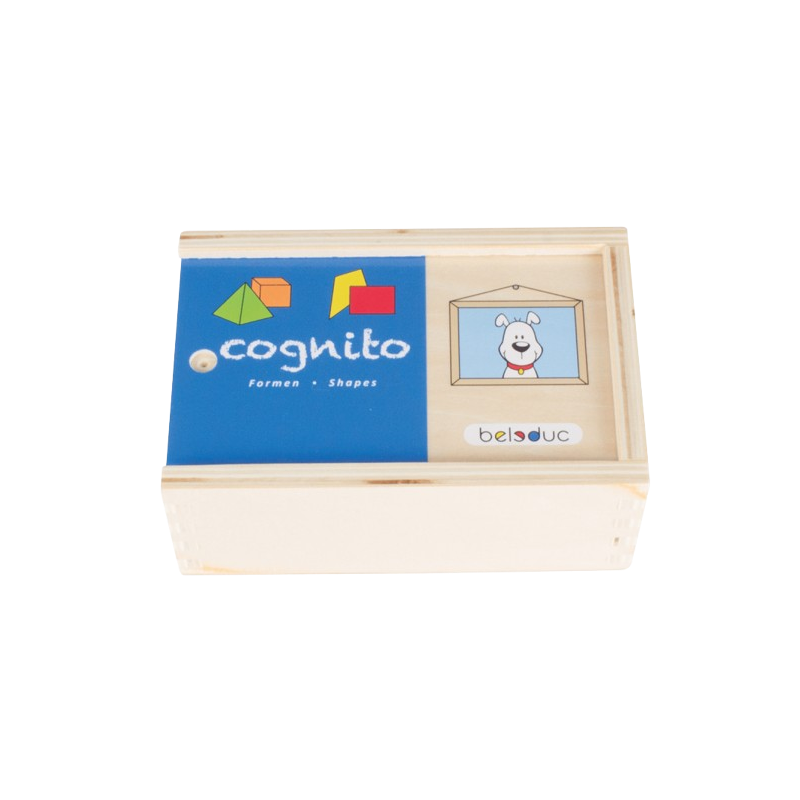 La scatola in legno del puzzle Cognito Shapes