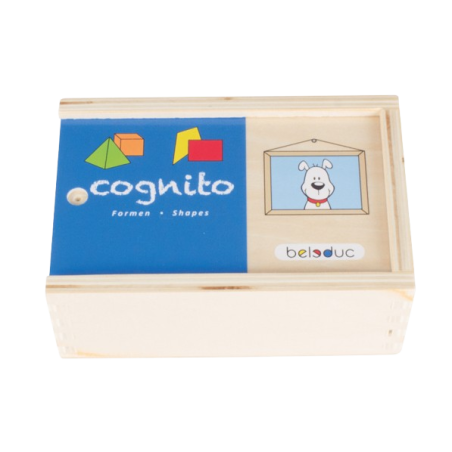 La scatola in legno del puzzle Cognito Shapes