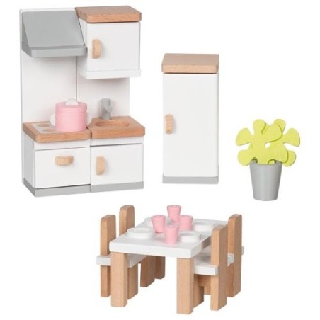 Il Set di mobili in Legno per bambole raffiguranti una Cucina di Goki