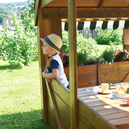 Uno spazio creativo e sicuro per i bambini La Casetta in Legno da Gioco da Esterno per Bambini di Wisdom