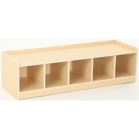 Lo Scaffale Basso da 5 Vani per Bambini di Wisdom è in legno robusto e resistente