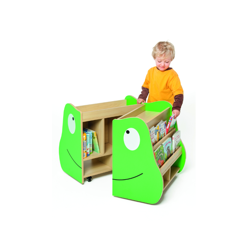 Una simpatica e comoda Libreria Pieghevole a Forma di Rana per Bambini di Wisdom