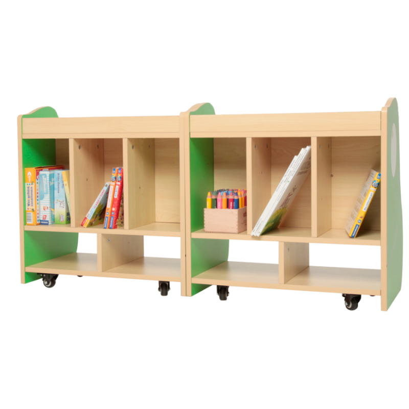 C'è tanto spazio disponibile per tanti oggetti e libri nella Libreria Pieghevole a Forma di Rana per Bambini di Wisdom