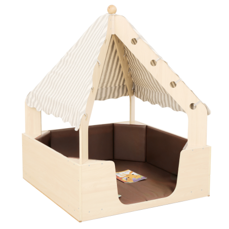 Interamente in legno sicura e accogliente la Casetta Gioco in Legno per Bambini di Wisdom