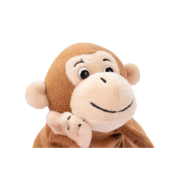 Un dettaglio del dolcissimo viso della marionetta peluche Scimmietta Un dettaglio del dolcissimo viso della marionetta peluche Scimmietta