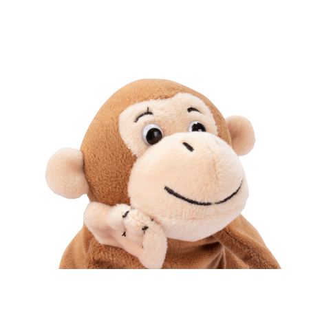 Un dettaglio del dolcissimo viso della marionetta peluche Scimmietta Un dettaglio del dolcissimo viso della marionetta peluche Scimmietta