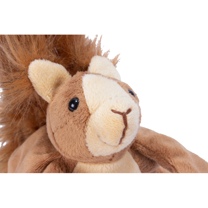 Il dettaglio del dolcissimo musino della marionetta peluche a forma di scoiattolo della Beleduc Il dettaglio del dolcissimo musino della marionetta peluche a forma di scoiattolo della Beleduc