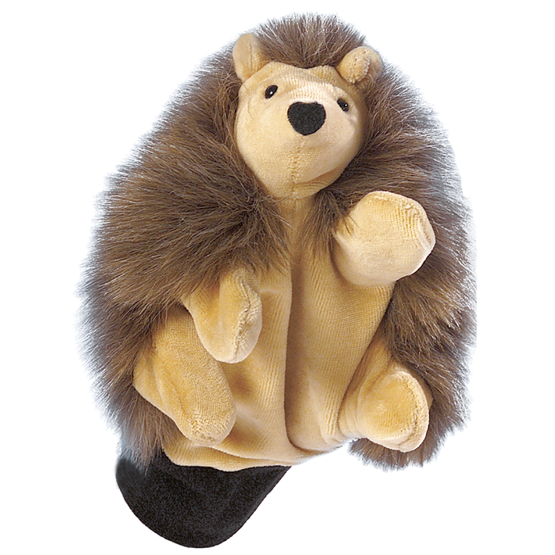 La marionetta in morbido peluche a forma di riccio della Beleduc