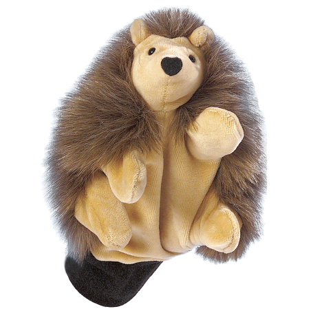 La marionetta in morbido peluche a forma di riccio della Beleduc