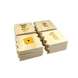 Le carte in legno del puzzle Mormels Numeri Le carte in legno del puzzle Mormels Numeri