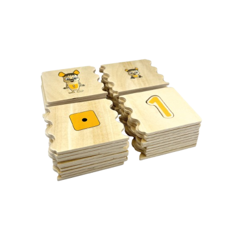 Le carte in legno del puzzle Mormels Numeri Le carte in legno del puzzle Mormels Numeri