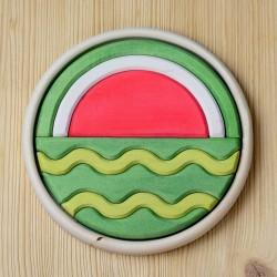 Il puzzle rotondo ad anguria di BumbuToys