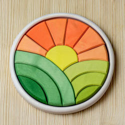 13 pezzi per formare un puzzle rotondo della BumbuToys