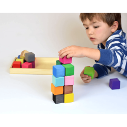 24 mattoncini in legno della BumbuToys sicuri e resistenti perfetti per le piccole mani dei bambini 24 mattoncini in legno della BumbuToys sicuri e resistenti perfetti per le piccole mani dei bambini