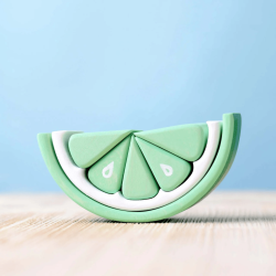 Colori tenui per questo puzzle in legno a forma di Lime della BumbuToys