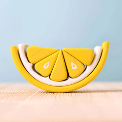 Colori accesi per questo puzzle in legno a forma di Limone della BumbuToys