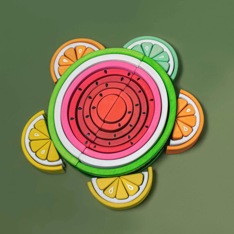 Tutti i puzzle della linea BumbuToys possono essere abbinati tra loro per creare creazioni uniche e colorate Tutti i puzzle della linea BumbuToys possono essere abbinati tra loro per creare creazioni uniche e colorate