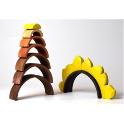 Crea tantissime forme anche astratte con i 10 pezzi del puzzle in legno del girasole della BumbuToys Crea tantissime forme anche astratte con i 10 pezzi del puzzle in legno del girasole della BumbuToys