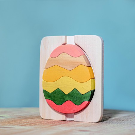 6 pezzi in legno per creare un colorato uovo di Pasqua della BumbuToys