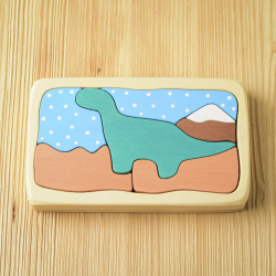 Un simpatico e colorato dinosauro da comporre con il puzzle della BumbuToys