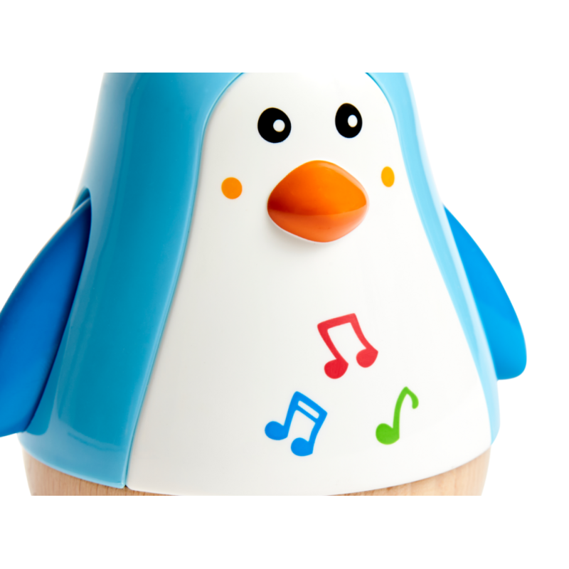 Un dettaglio del musetto del pinguino musicale della Hape Un dettaglio del musetto del pinguino musicale della Hape