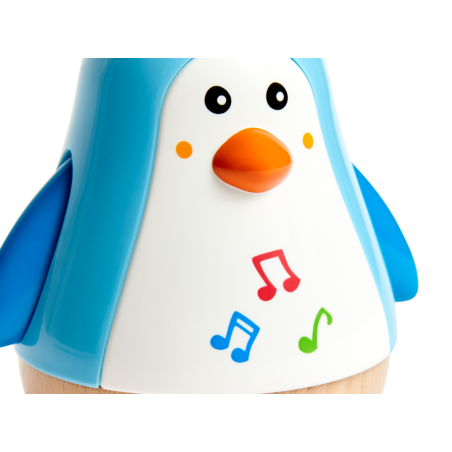 Un dettaglio del musetto del pinguino musicale della Hape Un dettaglio del musetto del pinguino musicale della Hape