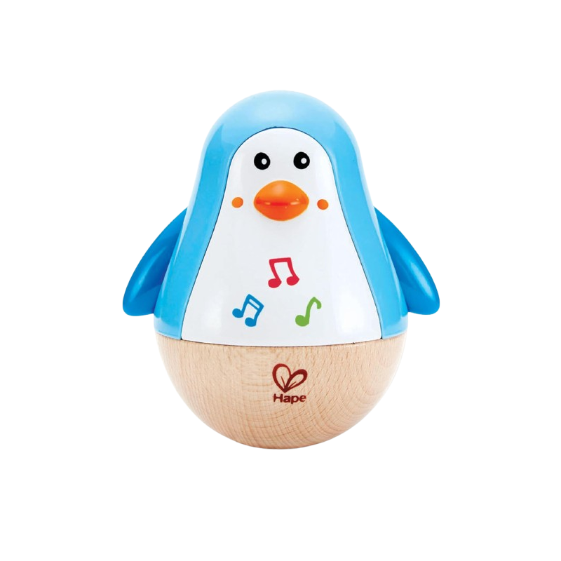 Il pinguino musicale del marchio Hape in legno