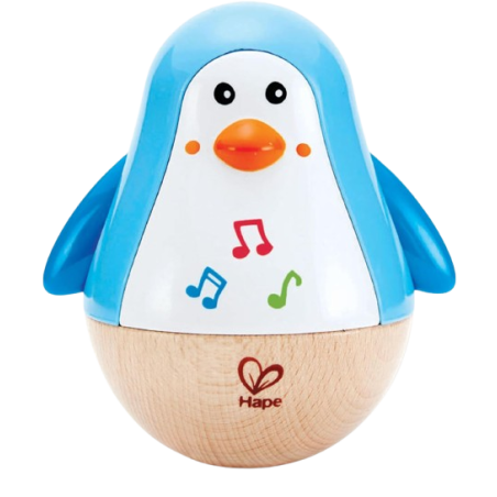 Il pinguino musicale del marchio Hape in legno