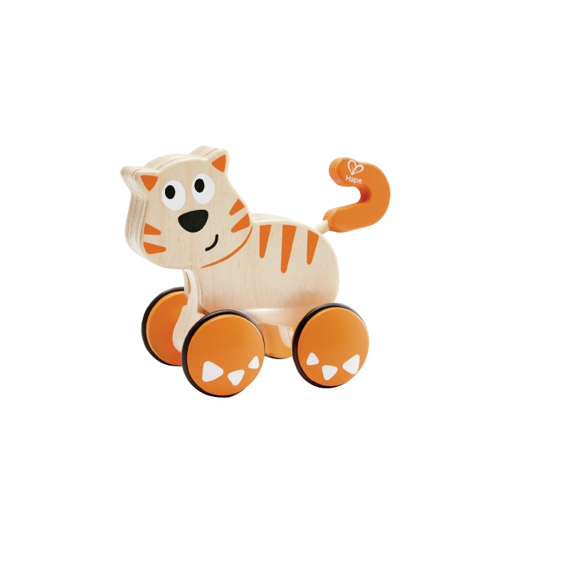 Il gatto trainabile Dante di Hape che si muove in avanti quando lo spingi