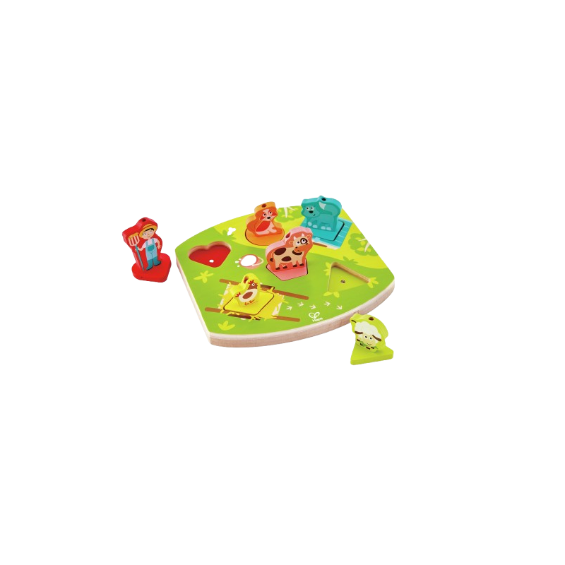 il Puzzle suoni del cortile di Hape per imparare a riconoscere gli animali