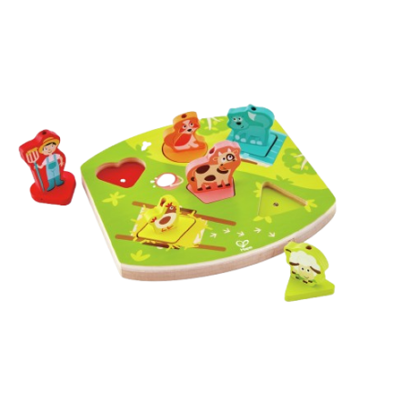 il Puzzle suoni del cortile di Hape per imparare a riconoscere gli animali
