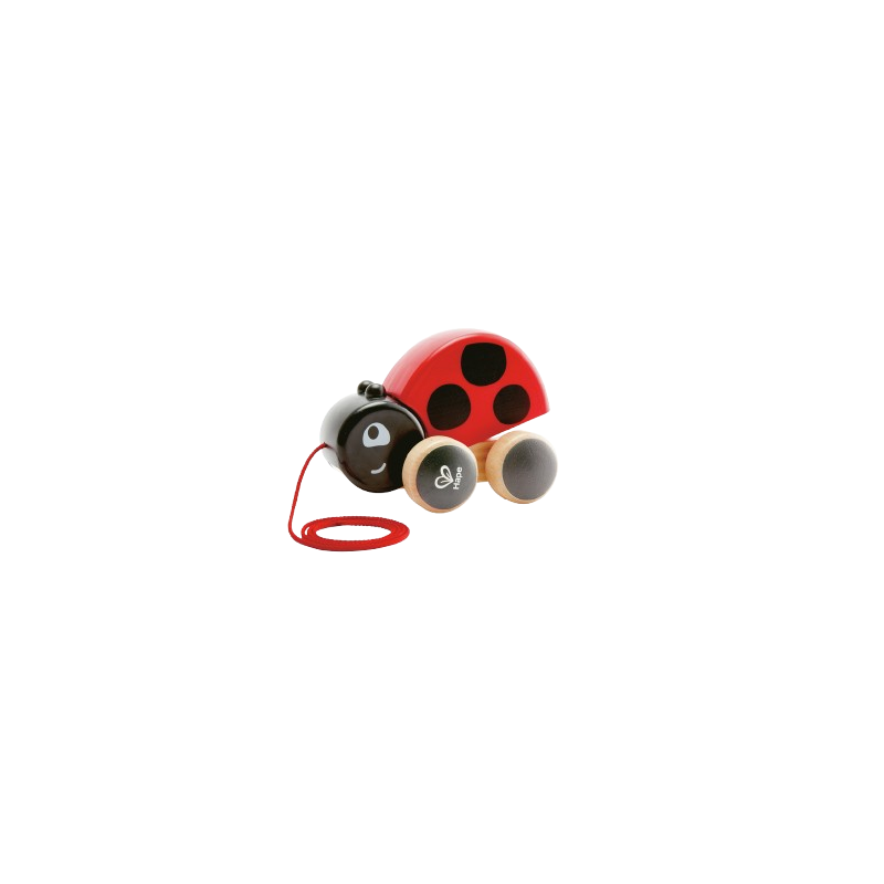 La Coccinella trainabile di Hape può essere trasportata ovunque grazie al cordoncino
