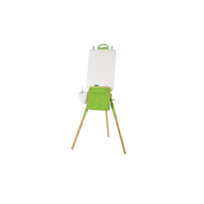 Il Cavalletto portatile in bambù di Hape ideale per far disegnare i bambini