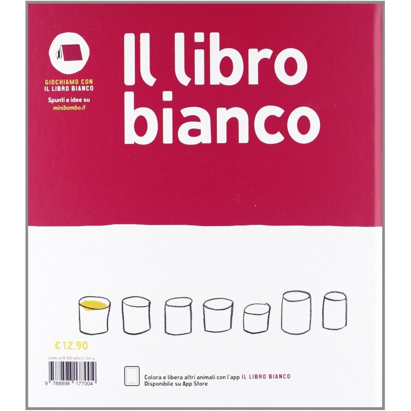 Il retro de Il libro bianco il silent book di Minibombo Il retro de Il libro bianco il silent book di Minibombo