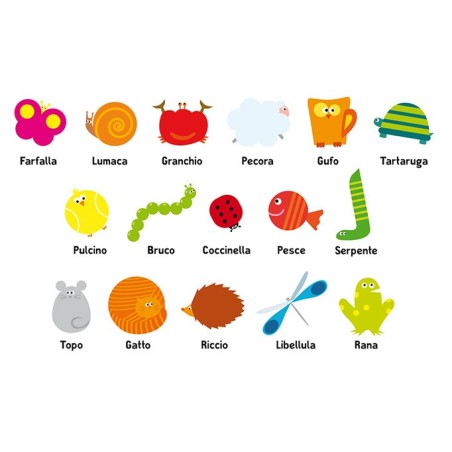 Tutti gli animali che si nascondono tra le pagine del libro Nascondino di Minibombo Tutti gli animali che si nascondono tra le pagine del libro Nascondino di Minibombo