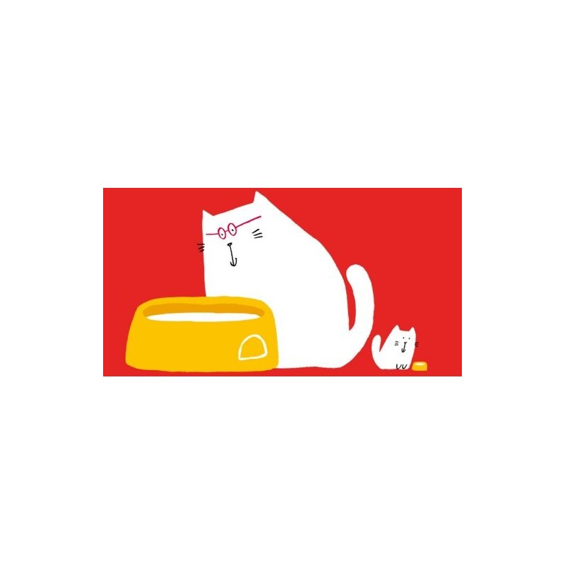 Un esempio di illustrazione di Grande Gatto Piccolo Gatto di Minibombo