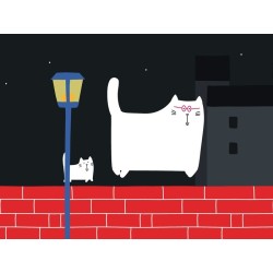 I due protagonisti del libro Grande Gatto Piccolo Gatto di Minibombo