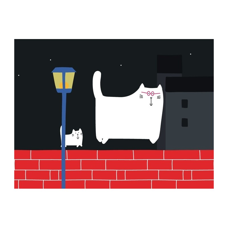 I due protagonisti del libro Grande Gatto Piccolo Gatto di Minibombo