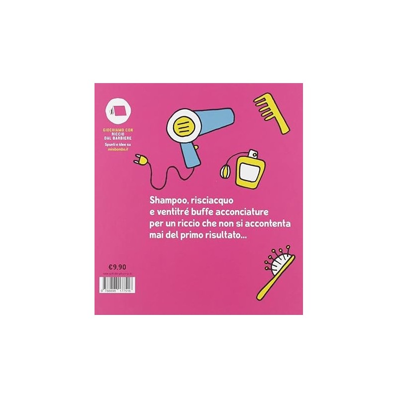 Il retro del libro Riccio dal barbiere di Minibombo