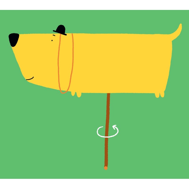 Il colorato Signor Cane del libro Ha visto la mia coda? di Minibombo Il colorato Signor Cane del libro Ha visto la mia coda? di Minibombo