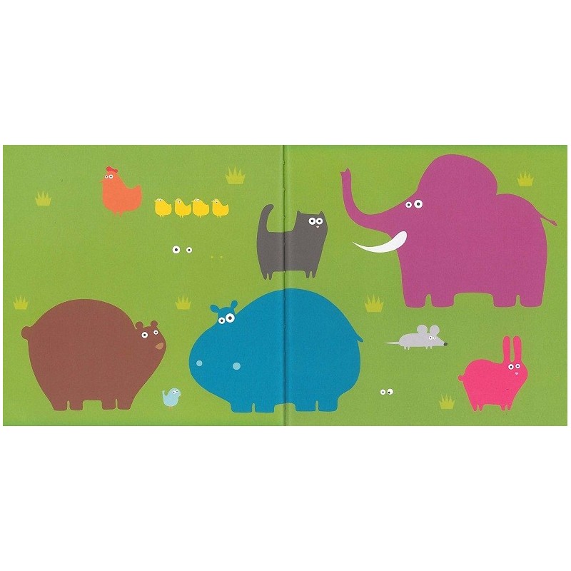 Personaggi colorati e divertenti all'interno del libro Si vede non si vede di Minibombo Personaggi colorati e divertenti all'interno del libro Si vede non si vede di Minibombo