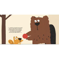 L'incontro tra lo scoiattolo e l'orso nel libro Se incontrassi un orso di Minibombo L'incontro tra lo scoiattolo e l'orso nel libro Se incontrassi un orso di Minibombo