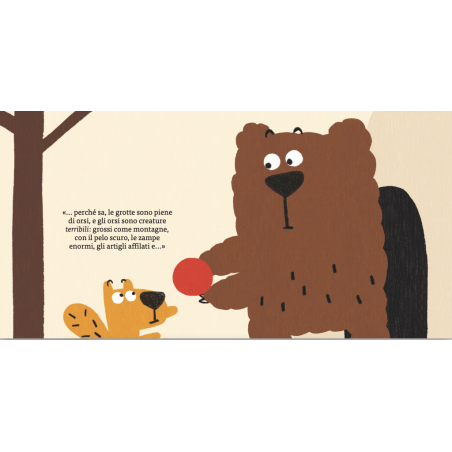 L'incontro tra lo scoiattolo e l'orso nel libro Se incontrassi un orso di Minibombo L'incontro tra lo scoiattolo e l'orso nel libro Se incontrassi un orso di Minibombo