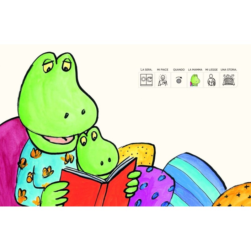 Mano male che c'è la mamma a proteggere il piccolo coccodrillo Taddeo nel libro La paura del mostro di Officina Babùk Mano male che c'è la mamma a proteggere il piccolo coccodrillo Taddeo nel libro La paura del mostro di Officina Babùk