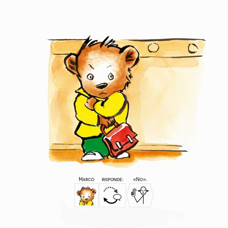 Il piccolo Marco non è affatto contento di andare a scuola! Il piccolo Marco non è affatto contento di andare a scuola!