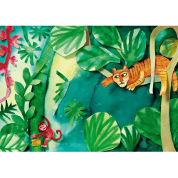 La tigre che consiglierà alla scimmietta Gioia di procurarsi degli scarponi per arrivare alla meta La tigre che consiglierà alla scimmietta Gioia di procurarsi degli scarponi per arrivare alla meta